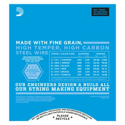 D'Addario Bass Strings XL Nickel 32-130 32-45-65-80-100-130, EXL170-6 - String Set for 6 String Bass Guitar image 3