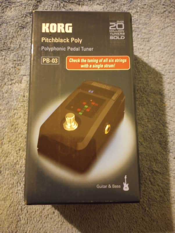 [NOS/NIB] Korg PB-01 Pitchblack Chromatic Guitar/Bass Tuning Pedal; w/Original Box & Paperwork image 1