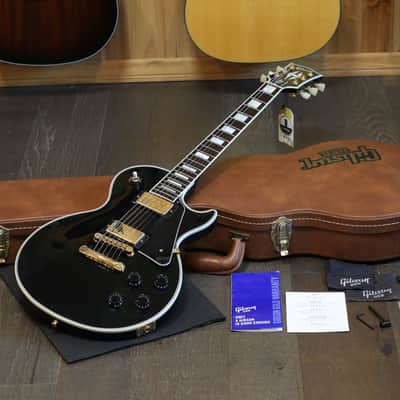 2016 Gibson Les Paul Custom Lite Electric Guitar Black Ebony + OHSC image 1