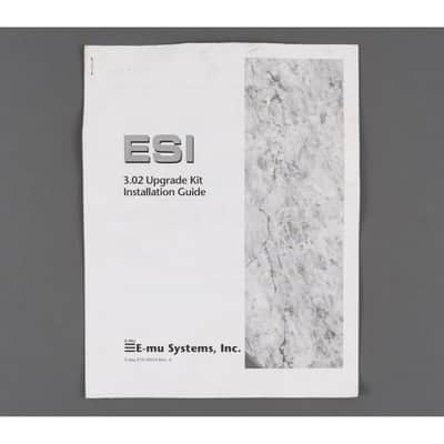 E-mu Version 3.02 Upgrade Kit Supplement for the ESI Operations Manual image 4