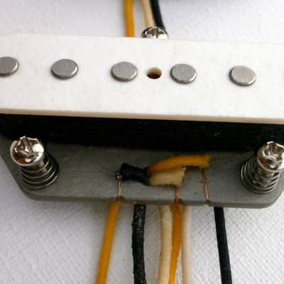 Telecaster Pickups Set WHITE Coil Tapped A2 and A5 HOT Hand Wound Fits Fender Q pickups Custom Shop Tele image 5