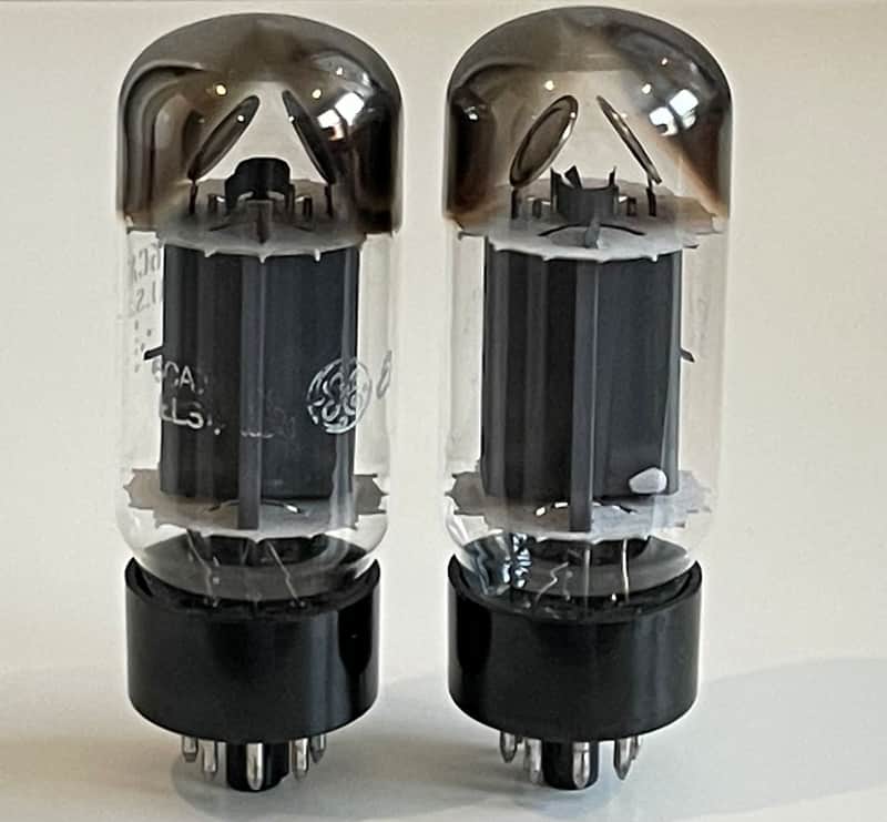 General Electric 6CA7 EL34 Matched Pair Big Bottle Fat Boy GE USA