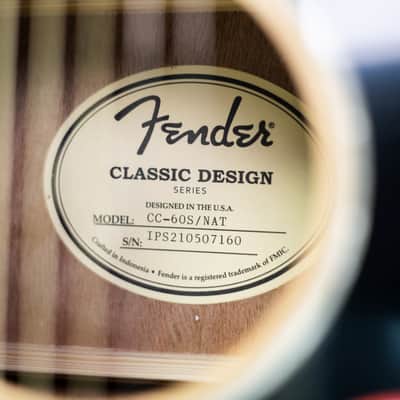Fender CC-60S Solid Top Concert Acoustic Guitar Natural image 12
