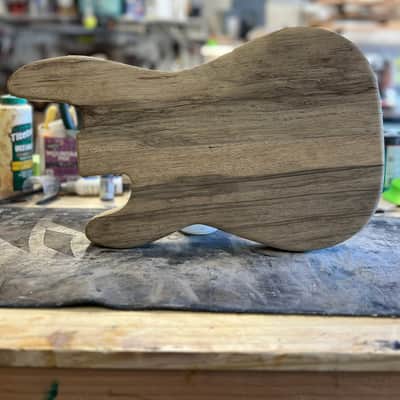 Madlad Instruments Exotic Black Limba PJ-Route Precision Bass PBass Body (sourced and made with pride in north Texas) - Unfinished image 4
