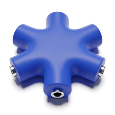 ExcelValley [Dark Blue] Mono Patch Cable Splitter Hub 6 Port 5 Way TS 3.5mm 1/8" Modular Synth Eurorack image 3