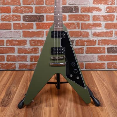 Gibson Flying V Tribute Olive Drab 2021 w/OHSC image 4