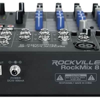 Rockville RPG102K 10" Speakers DJ PA System w/Bluetooth+Mic+Stands+8-Ch. Mixer image 8