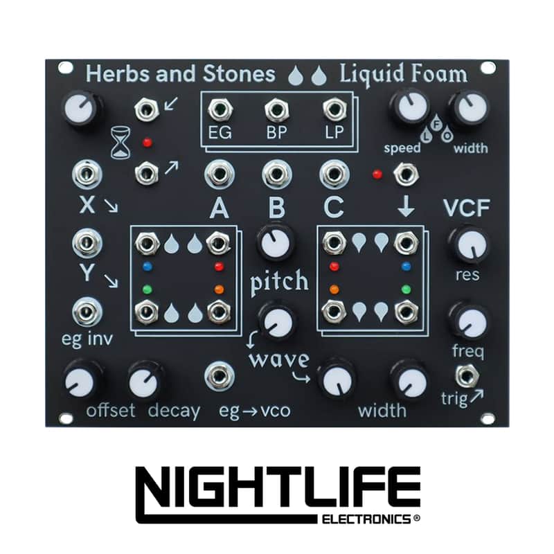 Herbs and Stones Liquid Foam Eurorack Modular Black image 1