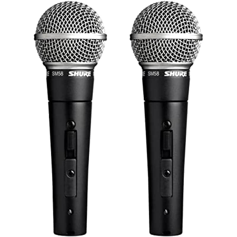 Shure SM58S 2 Pack Bundle Professional Vocal Microphone w/On/Off Switch (2 Pack) image 1