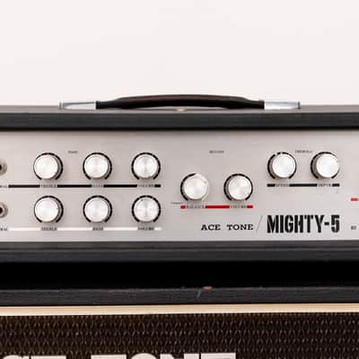 1967 Ace Tone Mighty-5 Vintage Tube Amp Head & 1x12 Cab, Fully-Serviced 117v, Japan image 3