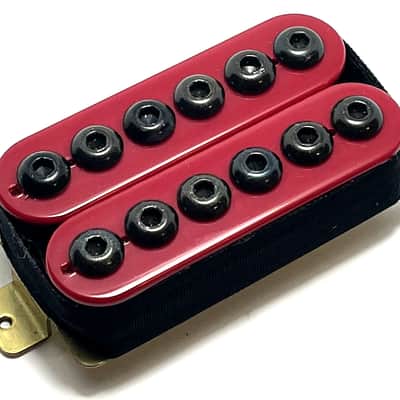 Crusader Bridge Position Dedicated Passive Ceramic Humbucker ft. Hex Cap Poles ~ Red w/ Black Poles image 3
