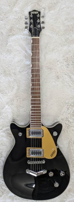 Mint Gretsch G5222 Electromatic Double Jet BT with V-Stoptail, Gloss Black Finish image 1