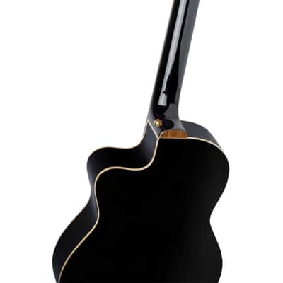 Ortega Performer Series Full Size Guitar Solid Spruce/ Sapele Black - RCE138-T4BK image 9