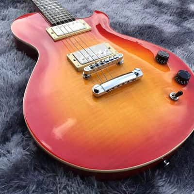 Custom LP Style Guitar Cherry Burst Finish, Maple Neck and Rosewood Fingerboard image 1