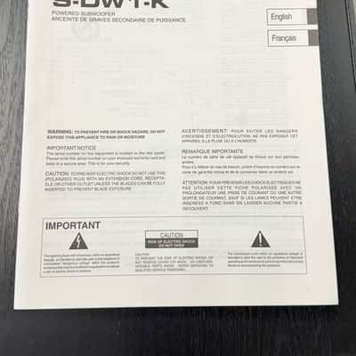 Pioneer S-DW1-K Powered 10" 150W Subwoofer with Manual; Tested image 10
