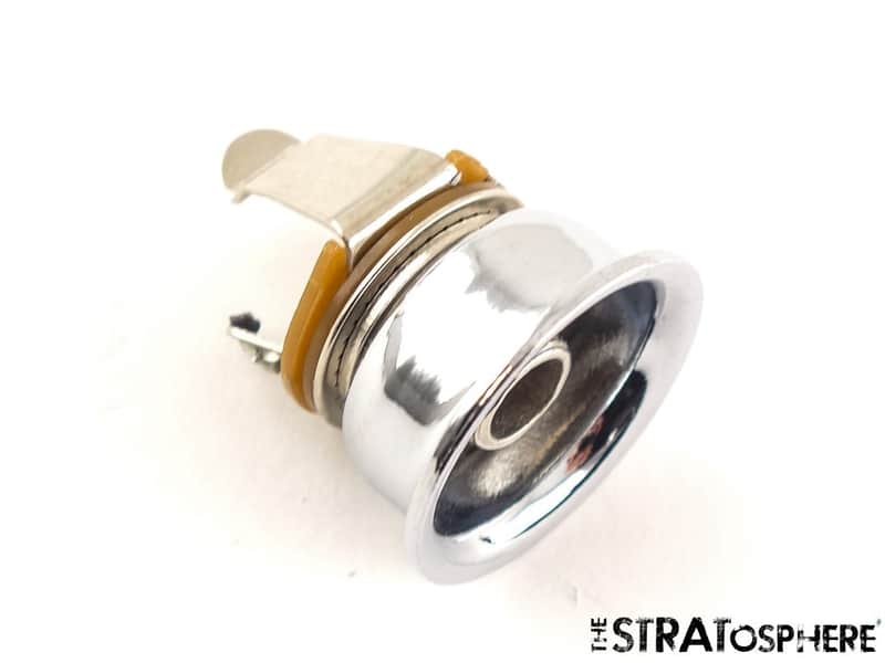 Fender Standard Telecaster Tele OUTPUT JACK, Plate, Chrome Genuine. image 1