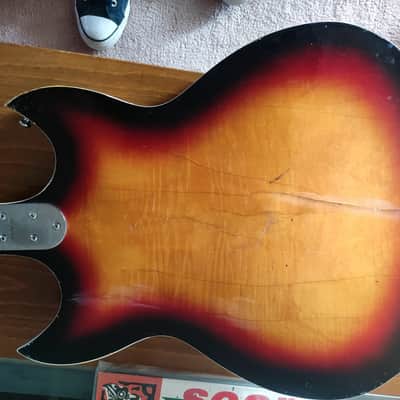 Ibanez Hollowbody 3 single coil pickups late 60's - sunburst brown image 6