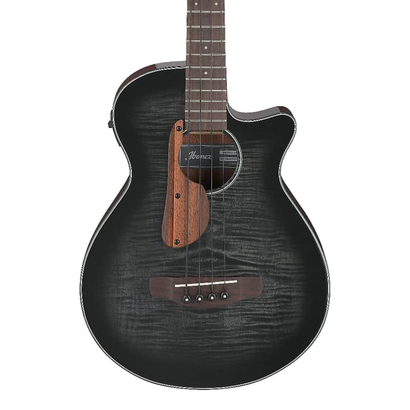 Ibanez AEGB25E Acoustic-Electric Bass Transparent Black Burst High Gloss image 1