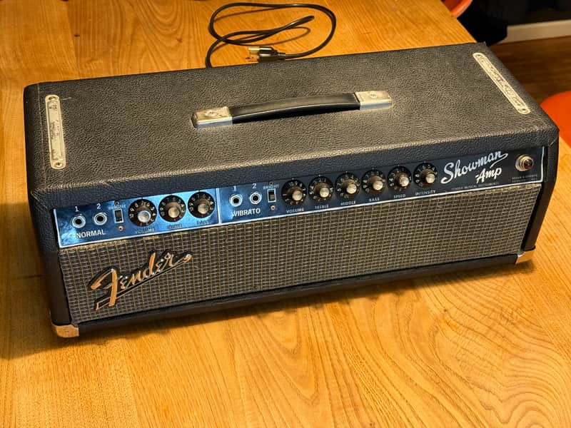 Fender Showman 2-Channel 85-Watt Guitar Amp Head 1965 - Blackface image 1