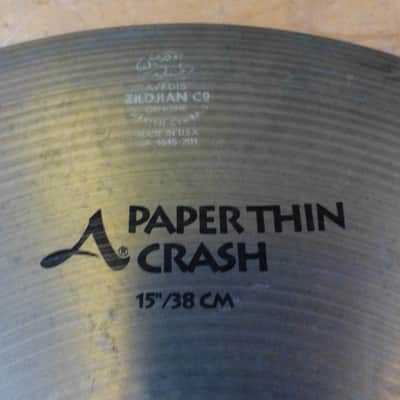 Zildjian Avedis 15" Paper Thin Crash 782g image 2