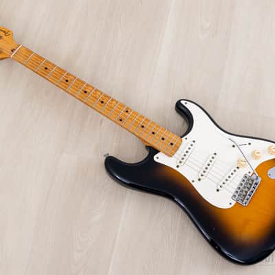 1989 Fender ExTrad Stratocaster ‘57 Vintage Reissue ST57-140 Sunburst Lacquer w/ USA Pickups & Case, Japan MIJ Fujigen image 12