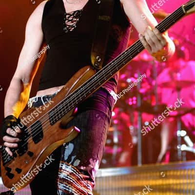 Rick Savage's, Def Leppard Washburn Bubinga 5-String Bass Guitar (RS #5020) Authenticated! image 15