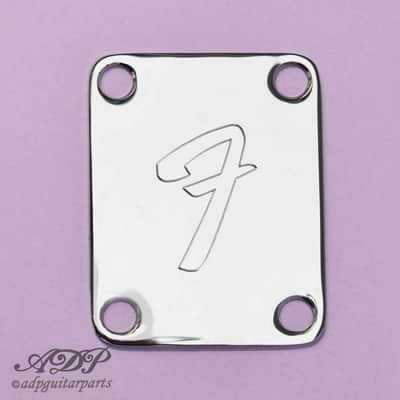 Genuine Fender F Logo Neck Plate Chrome 0991448100 image 11