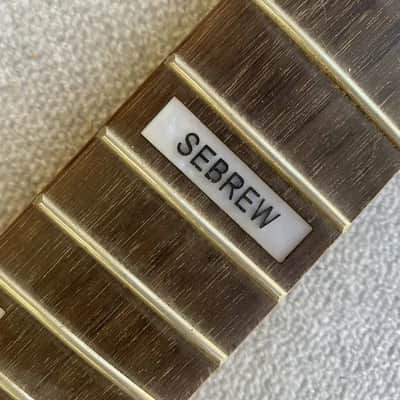 Black DIY Guitar Maple Wood Neck, 24 Frets Fingerboard Rosewood Fretboard image 4