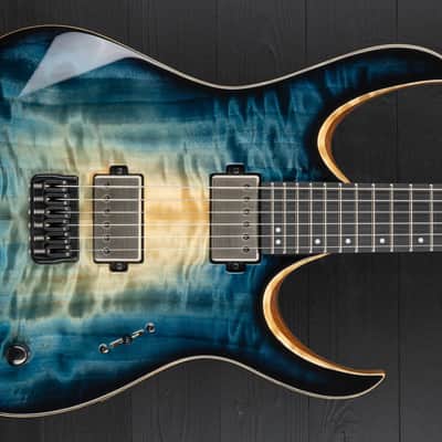 Mayones Duvell 6 Elite Curly Poplar - Turquoise Iris image 6