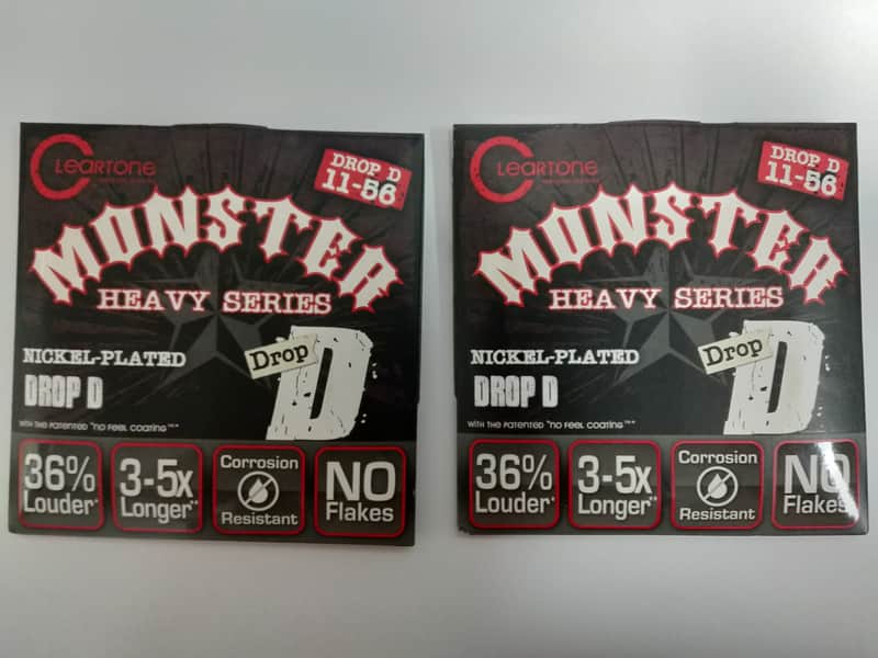 Cleartone Monster Heavy Series 2 SETS electric guitar STRINGS - Drop D 11-56 image 1