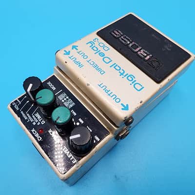 1987 Boss DD-3 Version 1 Digital Delay Guitar Effect Pedal Long Chip MIJ Japan Blue Label Bass image 10