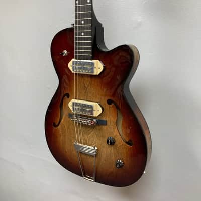 Godin 5th Ave TL Vintage Burst HG Gold Foil SF image 12