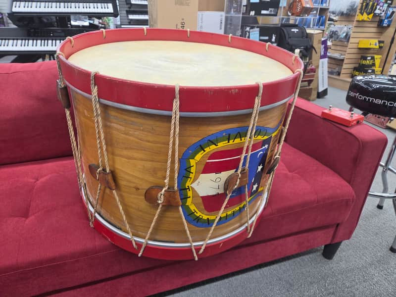Cooperman Civil War Style Feild Bass Drum 24x16 - Natural/Red image 1