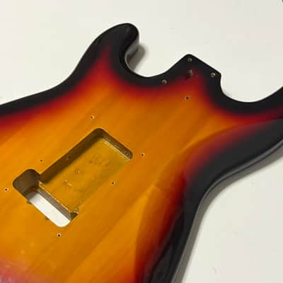Unbranded Fender Stratocaster Copy Vintage 60s 3TSB finish Strat Body image 4