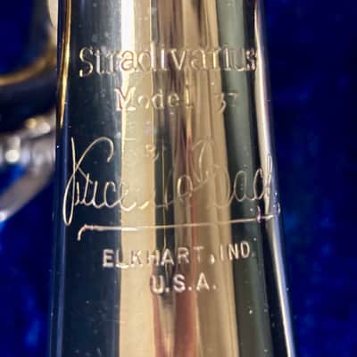 Vintage 1970’s Bach Stradivarius Model 37 Professional Bb Trumpet Clear Lacquer image 2