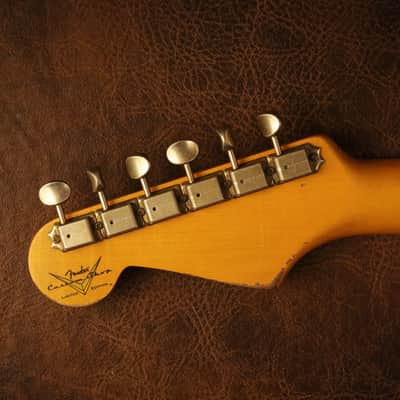 Fender Custom Shop 1954 Stratocaster Heavy Relic in Aged Desert Tan over 2-tone Sunburst image 13