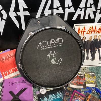Rick Allen's Def Leppard Adrenalize Tour, 10" Hart AcuPad Trigger Pad (RA #2075) 1990s - Gold, AUTOGRAPHED HEAD!! image 1