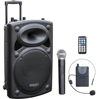 Ibiza Sound PORT15VHF-BT Portable PA Speaker System image 1