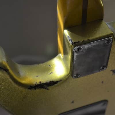 American Fender Stratocaster Relic Custom Vintage Gold Chartreuse Sparkle Texas Specials image 20