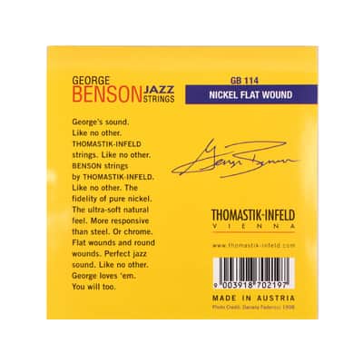 Thomastik GB114 George Benson Custom Heavy Flatwound Jazz Guitar Strings image 2