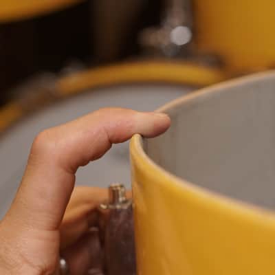 Gretsch 12/13/16/22" Drum Set - 1970s Yellow Lacquer image 22