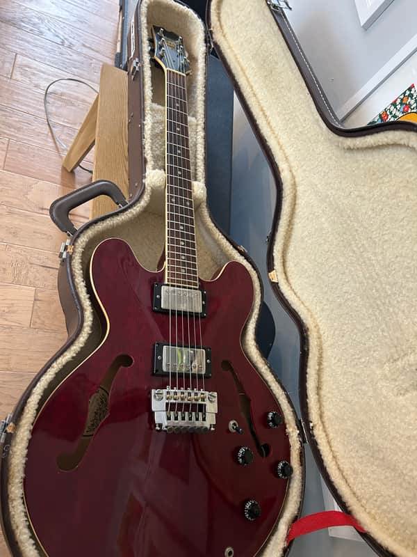 Hondo Deluxe 945 ES335 style - Vintage Gibson P/U - OHSC image 1