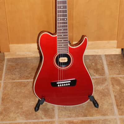 Fender Santa Rosa 1989 Red Electric/Acoustic image 2