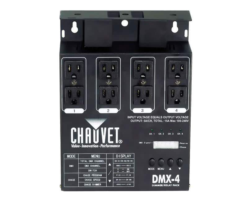 Chauvet DMX-4 Four Channel Dimmer Switch/Relay Pack image 1