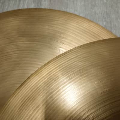 Zildjian 14" A. Zildjian '60s Stamp Hi-Hat Cymbals (Pair) 1960s - Traditional image 3