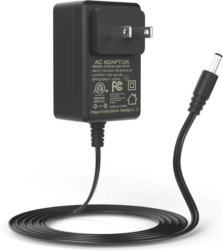 9V Charger for BOSS PSA Guitar Pedal Power Supply, Fit for BOSS PSA-120S ME-80 ME-70 ME-25 ME-50B GT-100 GT-1 GT-10 AD-10 BR-80 BR-600 DB-88 DB-90 CE-2B RE-20 RC-1 RC-3 Guitar Pedal Supply Cord image 1