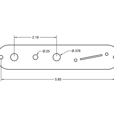 RockRabbit Angled Mini-Switch Aluminum Telecaster Control Plate image 5