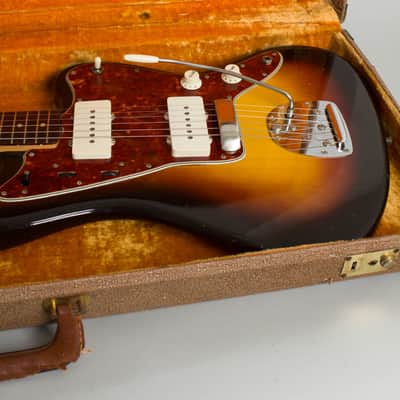 Fender Jazzmaster Solid Body Electric Guitar (1960), ser. #41163, original brown tolex hard shell case. image 12