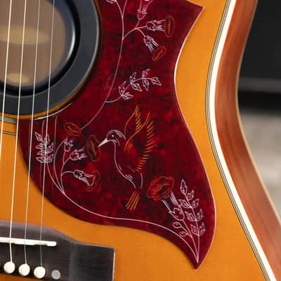 Epiphone Hummingbird Standard EC Acoustic/Electric Guitar - Natural with Gig Bag image 12