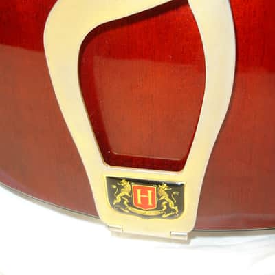 Hagstrom HL550 Hollow-Body Jazz Electric Guitar, Matte Natural Mahogany w/ Case HL-550 image 5